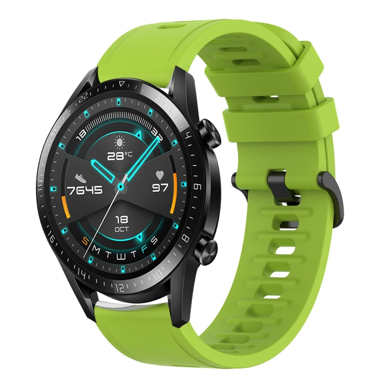 For Huawei GT2 46mm 22mm Solid Color Soft Silicone Watch Band