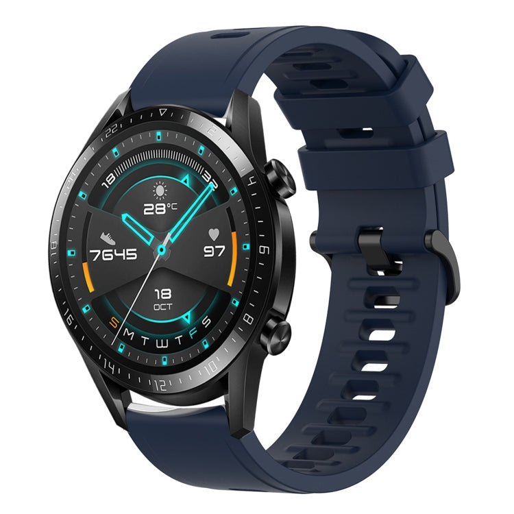 For Huawei GT2 46mm 22mm Solid Color Soft Silicone Watch Band