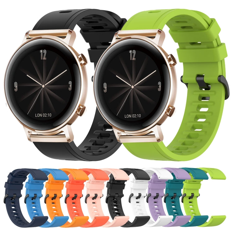 For Huawei GT2 46mm 22mm Solid Color Soft Silicone Watch Band