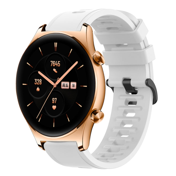 For Honor Watch GS 3 22mm Solid Color Soft Silicone Watch Band