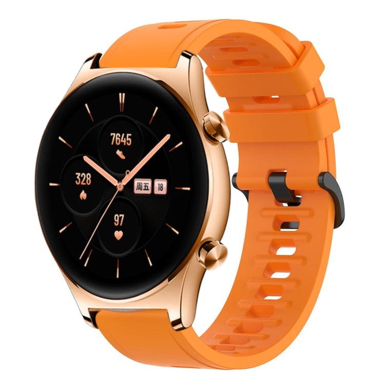 For Honor Watch GS 3 22mm Solid Color Soft Silicone Watch Band