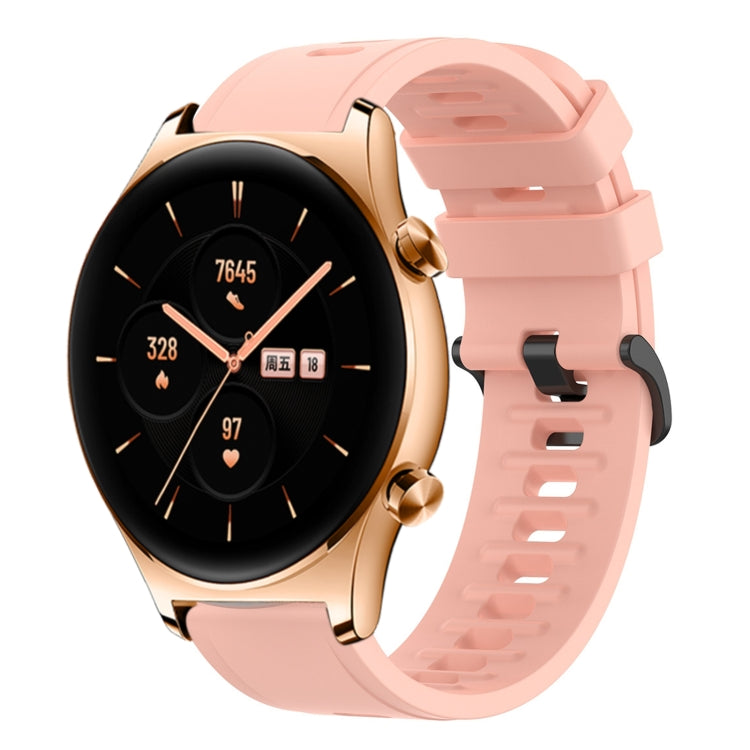 For Honor Watch GS 3 22mm Solid Color Soft Silicone Watch Band