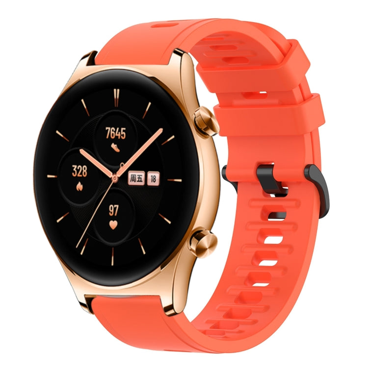 For Honor Watch GS 3 22mm Solid Color Soft Silicone Watch Band