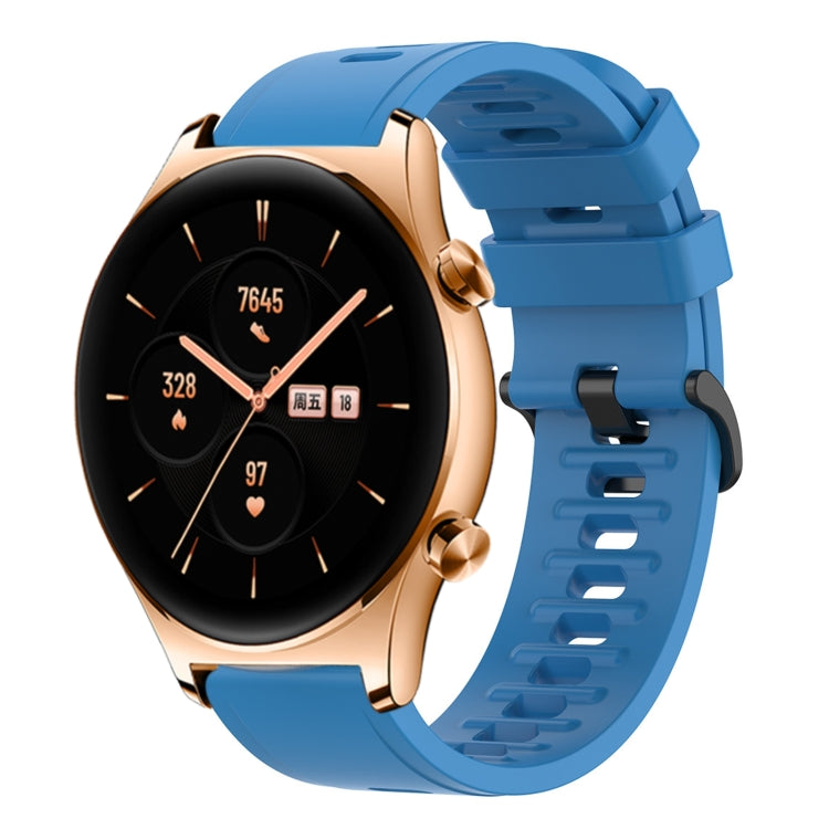 For Honor Watch GS 3 22mm Solid Color Soft Silicone Watch Band