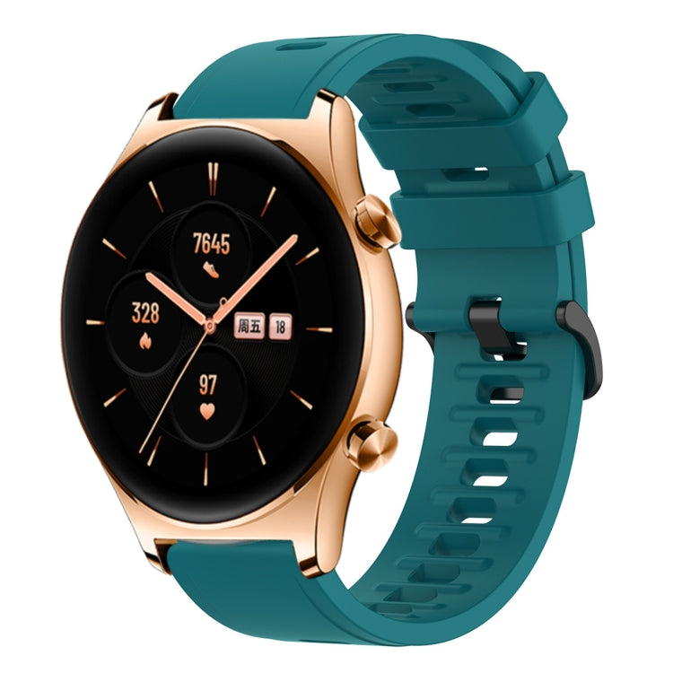 For Honor Watch GS 3 22mm Solid Color Soft Silicone Watch Band