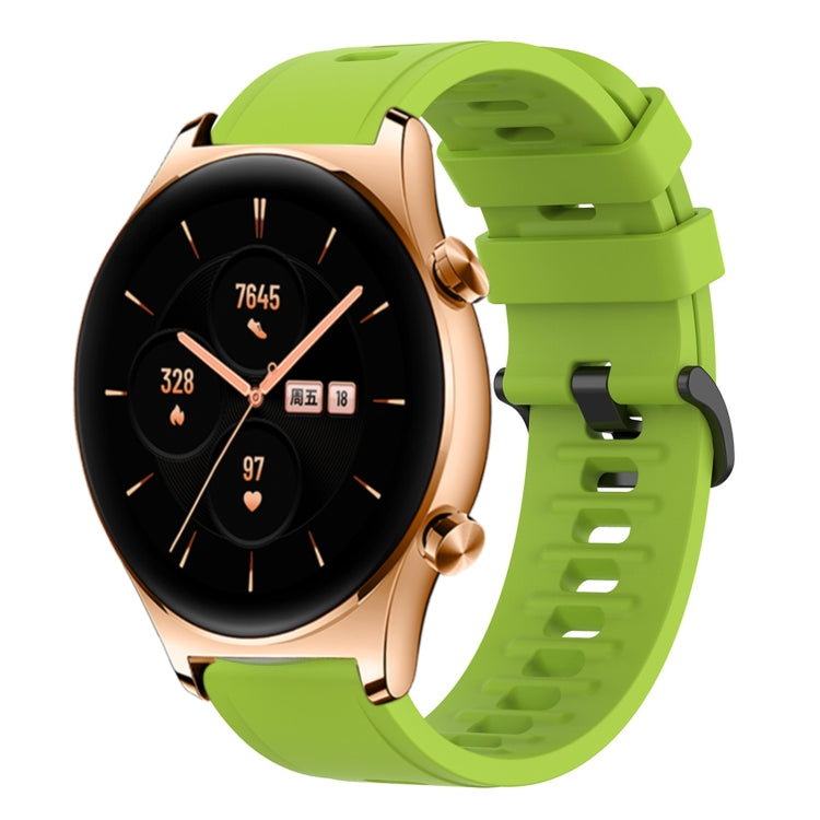 For Honor Watch GS 3 22mm Solid Color Soft Silicone Watch Band