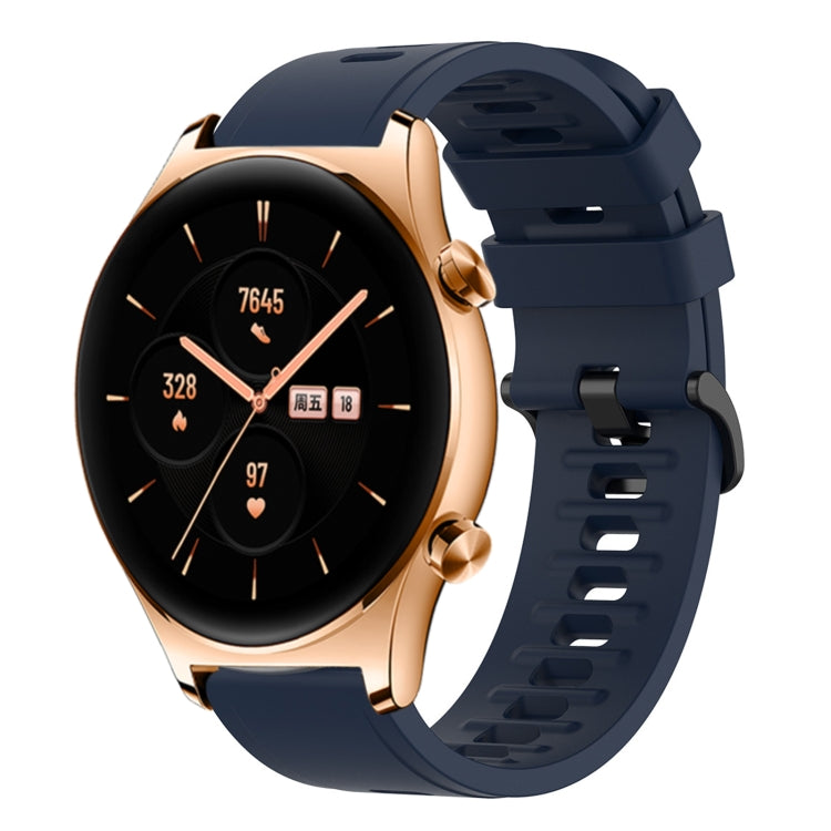 For Honor Watch GS 3 22mm Solid Color Soft Silicone Watch Band