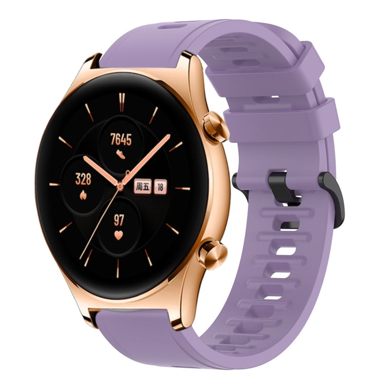 For Honor Watch GS 3 22mm Solid Color Soft Silicone Watch Band