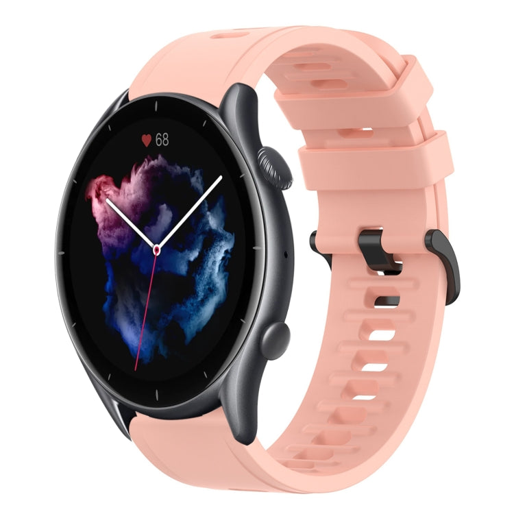 For Amazfit GTR 3 Pro 22mm Solid Color Soft Silicone Watch Band