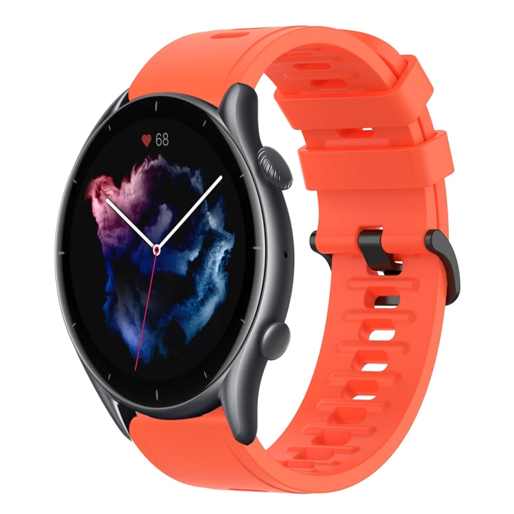 For Amazfit GTR 3 Pro 22mm Solid Color Soft Silicone Watch Band