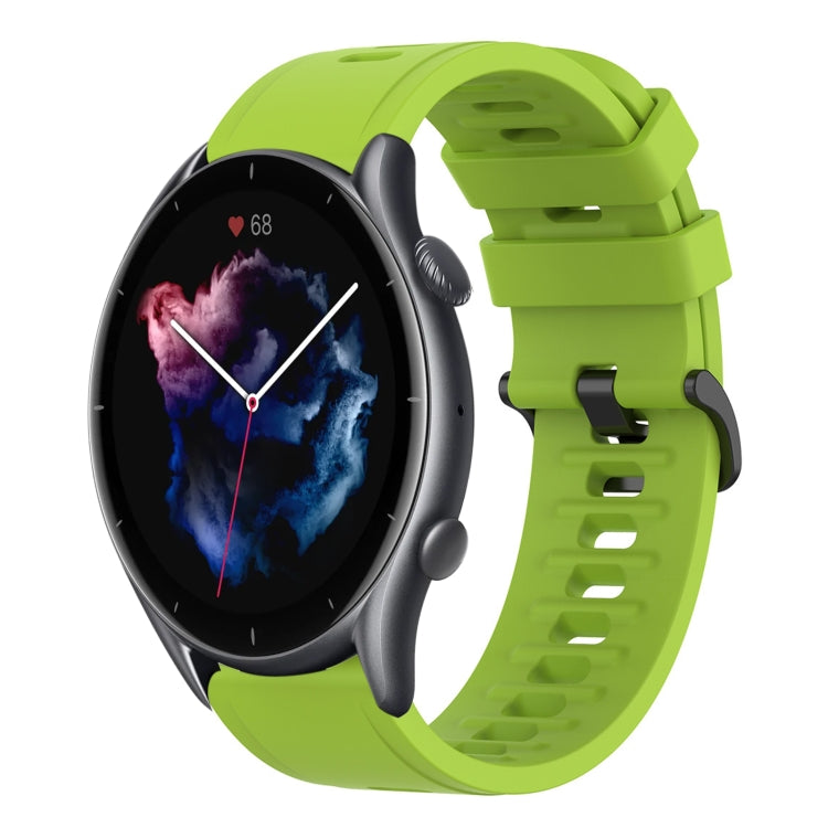 For Amazfit GTR 3 Pro 22mm Solid Color Soft Silicone Watch Band