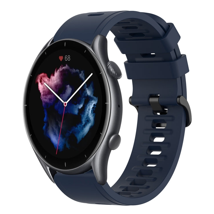 For Amazfit GTR 3 Pro 22mm Solid Color Soft Silicone Watch Band