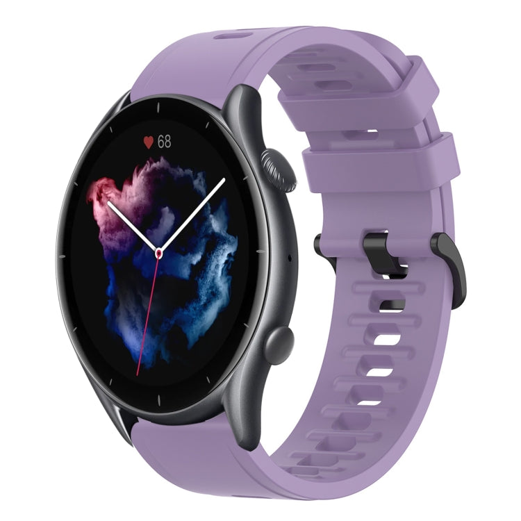 For Amazfit GTR 3 Pro 22mm Solid Color Soft Silicone Watch Band