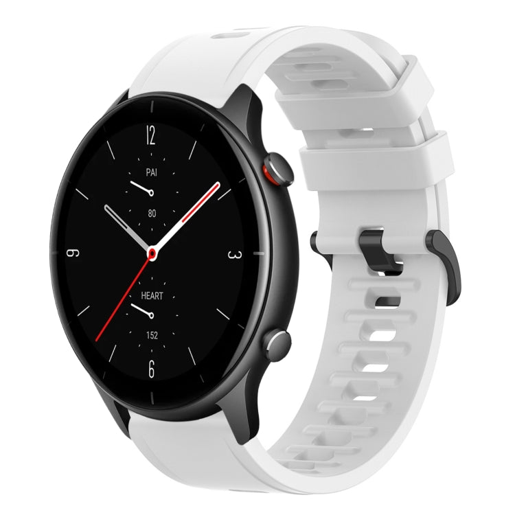 For Amazfit GTR 2e 22mm Solid Color Soft Silicone Watch Band