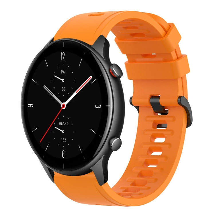 For Amazfit GTR 2e 22mm Solid Color Soft Silicone Watch Band
