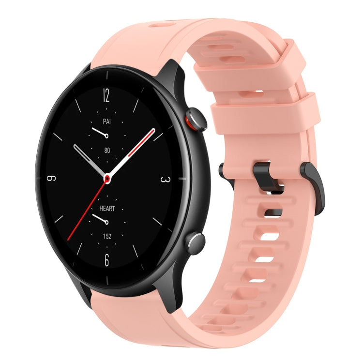 For Amazfit GTR 2e 22mm Solid Color Soft Silicone Watch Band