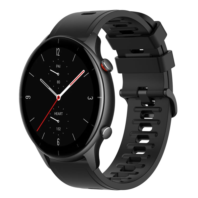 For Amazfit GTR 2e 22mm Solid Color Soft Silicone Watch Band