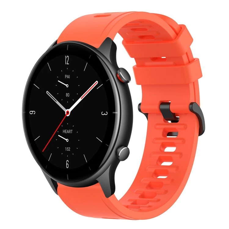 For Amazfit GTR 2e 22mm Solid Color Soft Silicone Watch Band