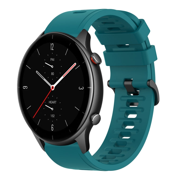 For Amazfit GTR 2e 22mm Solid Color Soft Silicone Watch Band