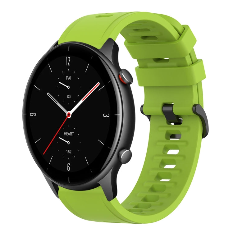 For Amazfit GTR 2e 22mm Solid Color Soft Silicone Watch Band