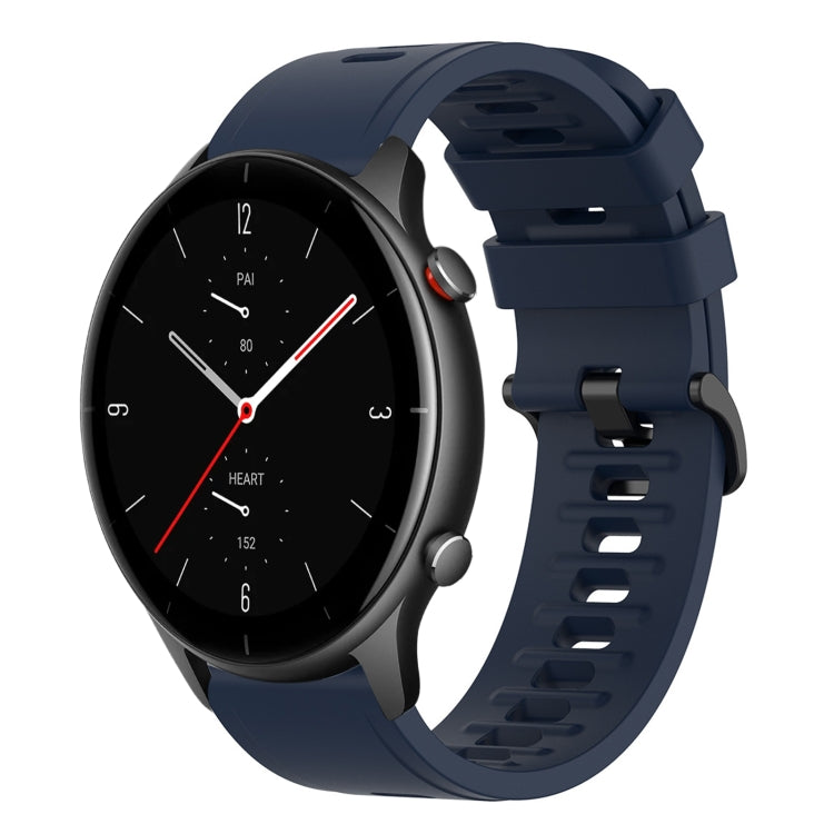For Amazfit GTR 2e 22mm Solid Color Soft Silicone Watch Band