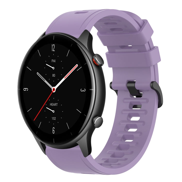 For Amazfit GTR 2e 22mm Solid Color Soft Silicone Watch Band
