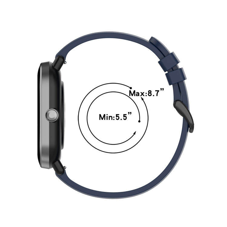 For Amazfit GTR 2e 22mm Solid Color Soft Silicone Watch Band