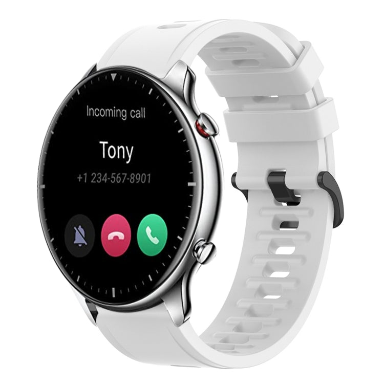 For Amazfit GTR 2 22mm Solid Color Soft Silicone Watch Band