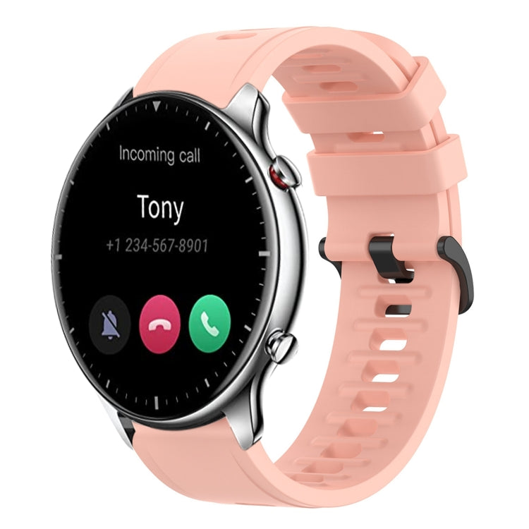 For Amazfit GTR 2 22mm Solid Color Soft Silicone Watch Band
