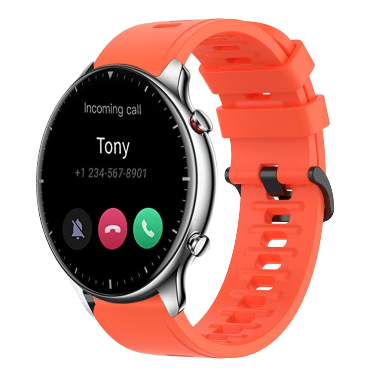 For Amazfit GTR 2 22mm Solid Color Soft Silicone Watch Band