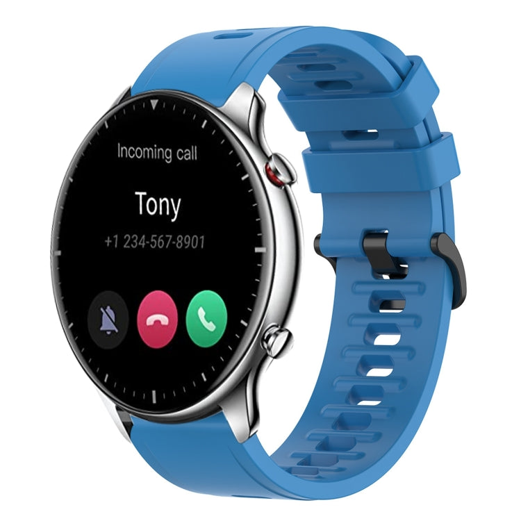 For Amazfit GTR 2 22mm Solid Color Soft Silicone Watch Band