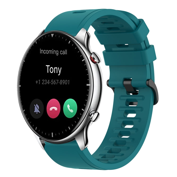 For Amazfit GTR 2 22mm Solid Color Soft Silicone Watch Band