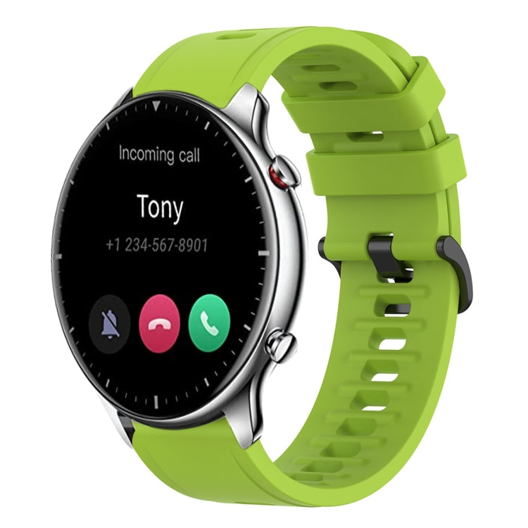 For Amazfit GTR 2 22mm Solid Color Soft Silicone Watch Band