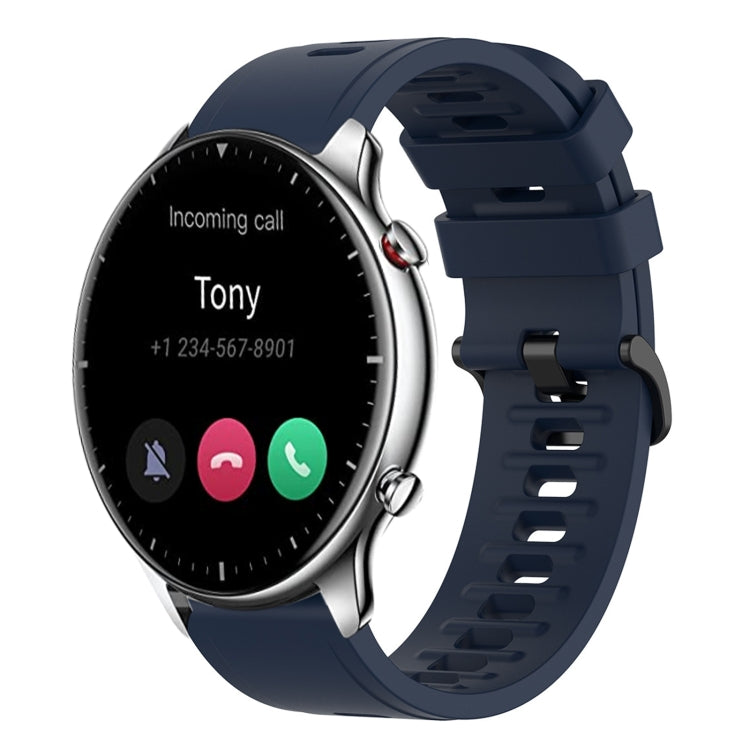 For Amazfit GTR 2 22mm Solid Color Soft Silicone Watch Band