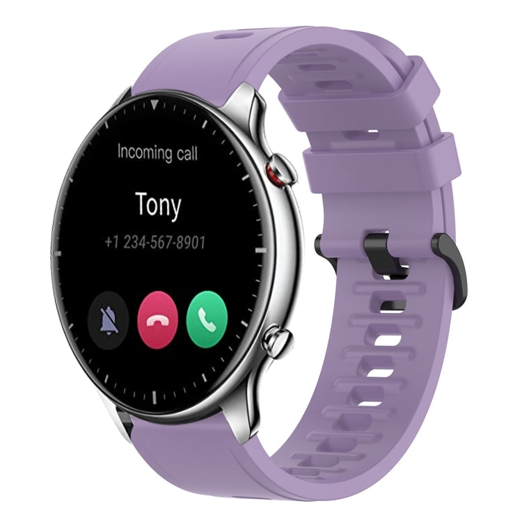 For Amazfit GTR 2 22mm Solid Color Soft Silicone Watch Band