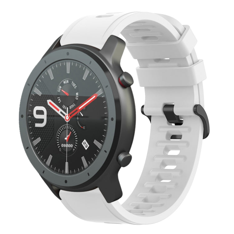 For Amazfit GTR 47mm 22mm Solid Color Soft Silicone Watch Band