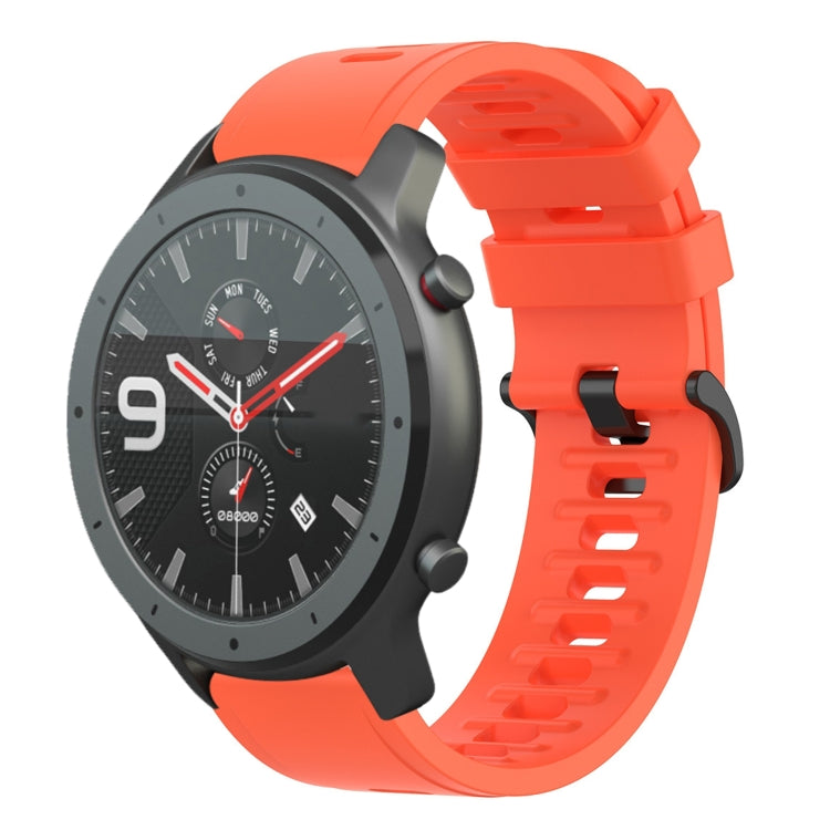 For Amazfit GTR 47mm 22mm Solid Color Soft Silicone Watch Band