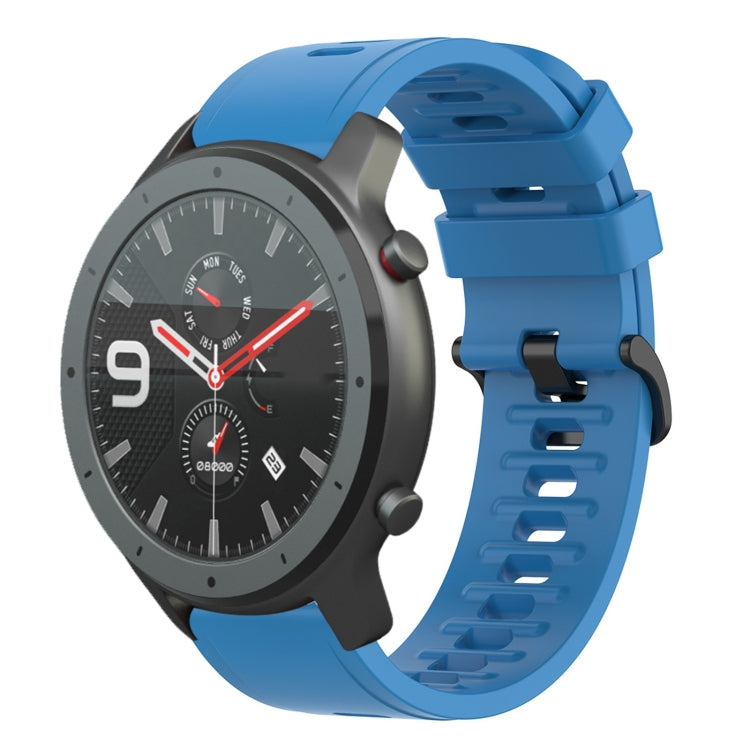 For Amazfit GTR 47mm 22mm Solid Color Soft Silicone Watch Band