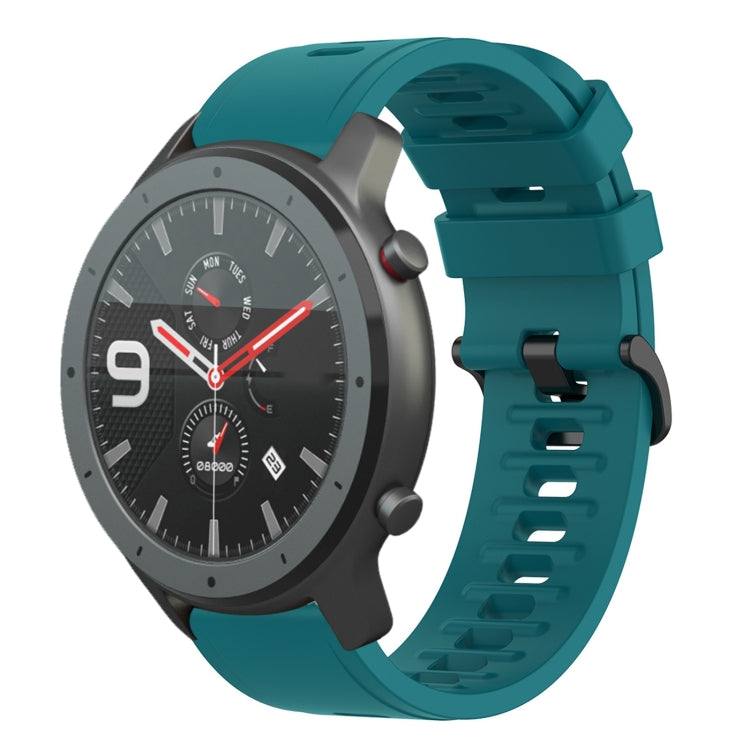 For Amazfit GTR 47mm 22mm Solid Color Soft Silicone Watch Band