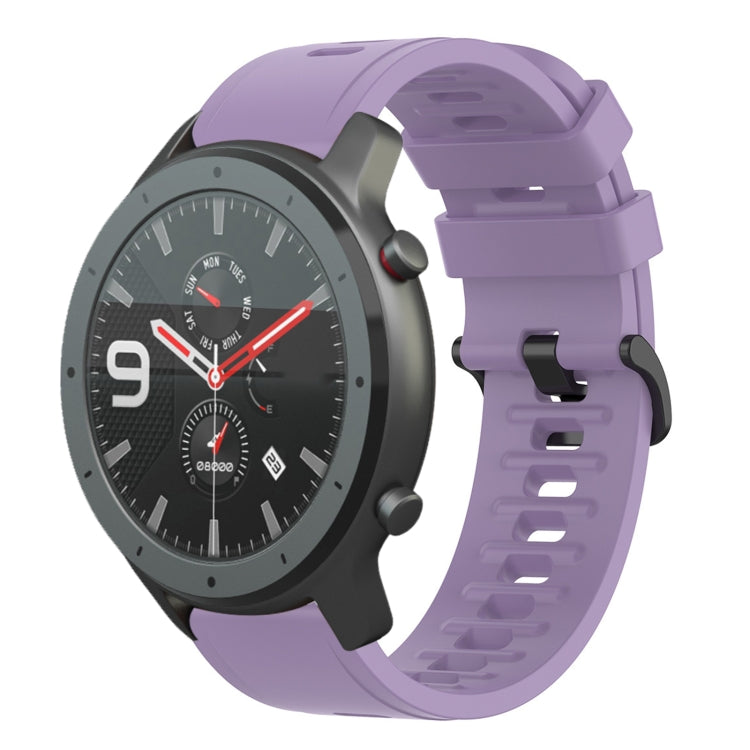 For Amazfit GTR 47mm 22mm Solid Color Soft Silicone Watch Band