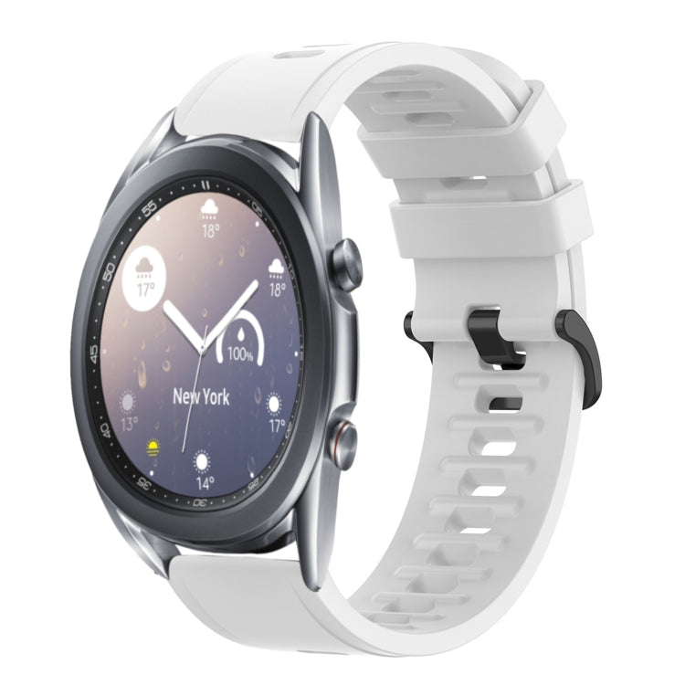 For Samsung Galaxy Watch3 45mm 22mm Solid Color Soft Silicone Watch Band