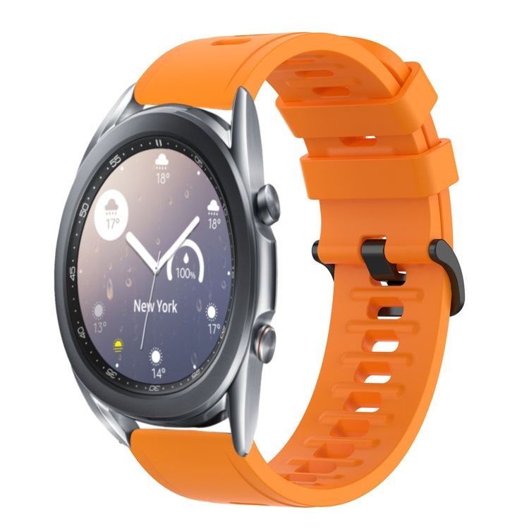 For Samsung Galaxy Watch3 45mm 22mm Solid Color Soft Silicone Watch Band
