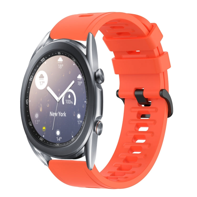 For Samsung Galaxy Watch3 45mm 22mm Solid Color Soft Silicone Watch Band