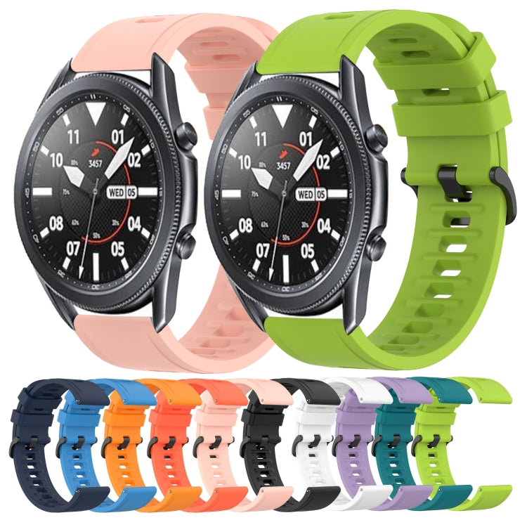 For Samsung Galaxy Watch3 45mm 22mm Solid Color Soft Silicone Watch Band