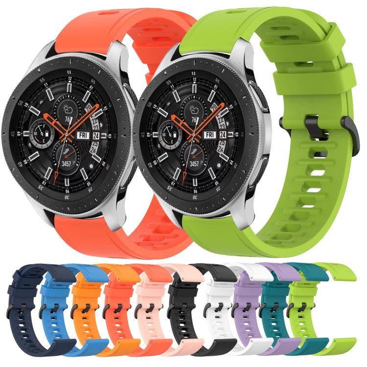 For Samsung Galaxy Watch 46mm 22mm Solid Color Soft Silicone Watch Band