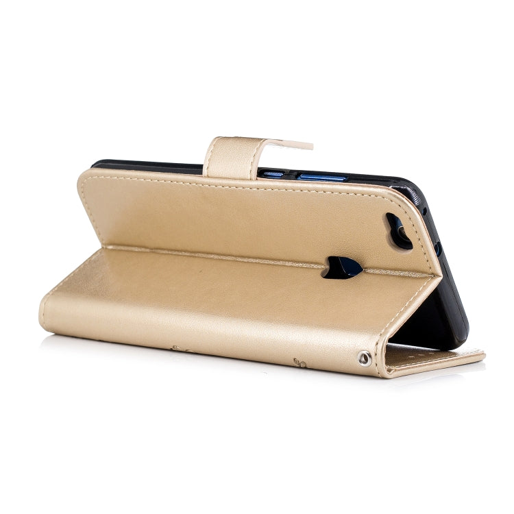 Plum Blossom Pattern Diamond Encrusted Leather Case for Huawei P10 Lite ,with Holder & Card Slots