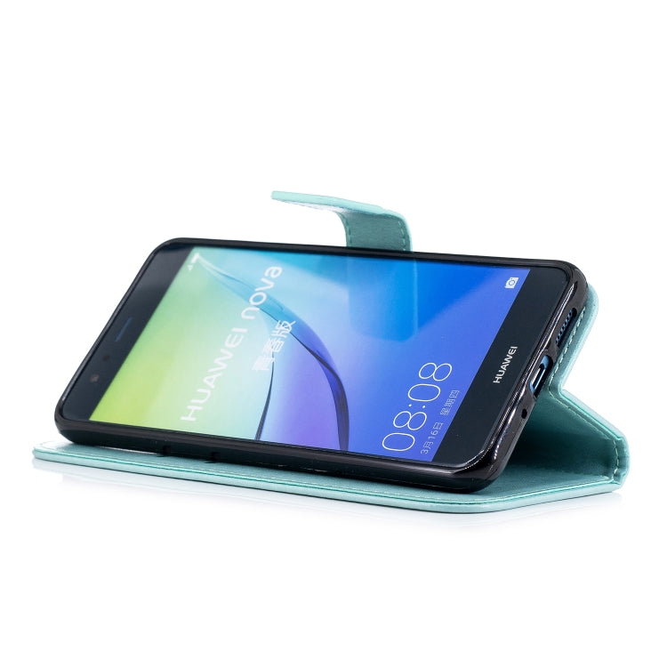 Plum Blossom Pattern Diamond Encrusted Leather Case for Huawei P10 Lite ,with Holder & Card Slots