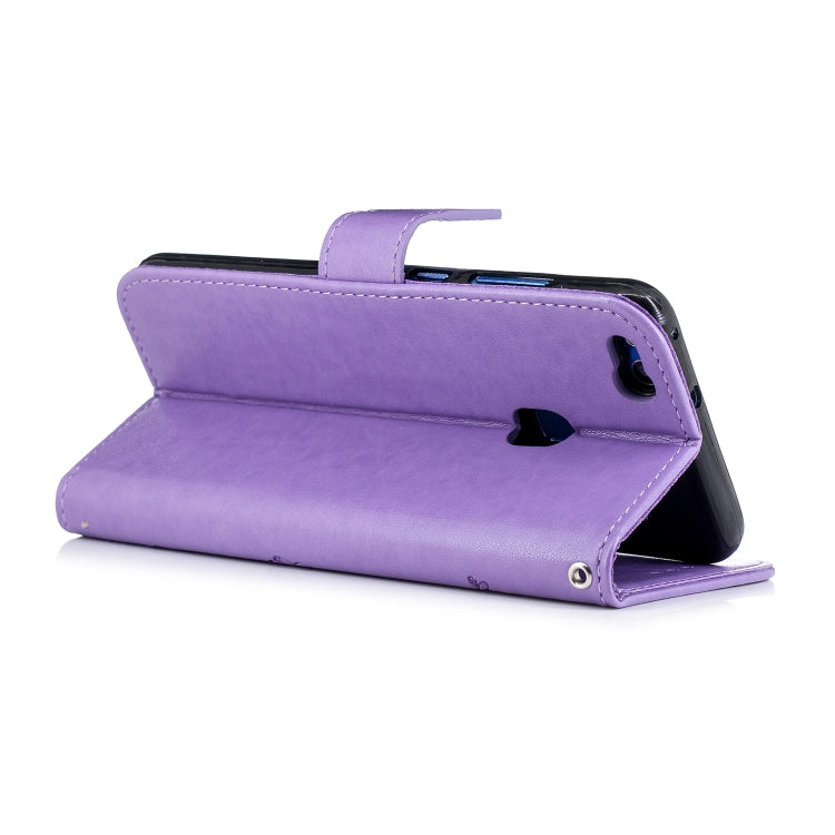 Plum Blossom Pattern Diamond Encrusted Leather Case for Huawei P10 Lite ,with Holder & Card Slots