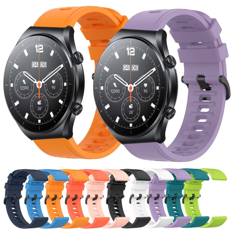 For Xiaomi MI Watch S1 22mm Solid Color Soft Silicone Watch Band