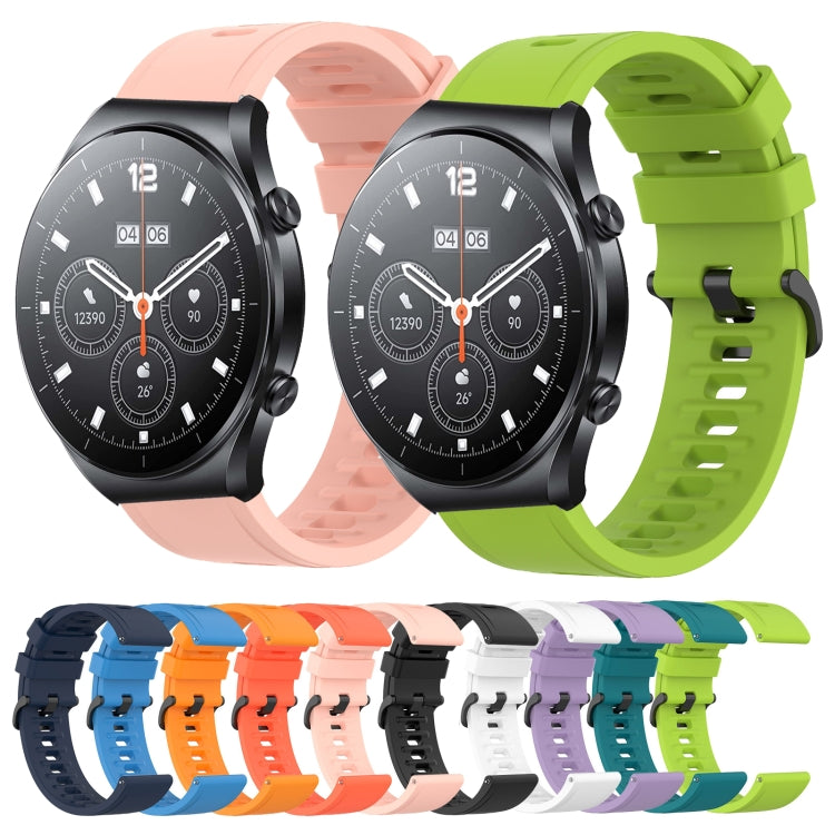 For Xiaomi MI Watch S1 Pro 22mm Solid Color Soft Silicone Watch Band